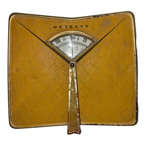 Vintage Working Detecto Bathroom Scale Yellow Mid‎ Century Modern Retro Decor